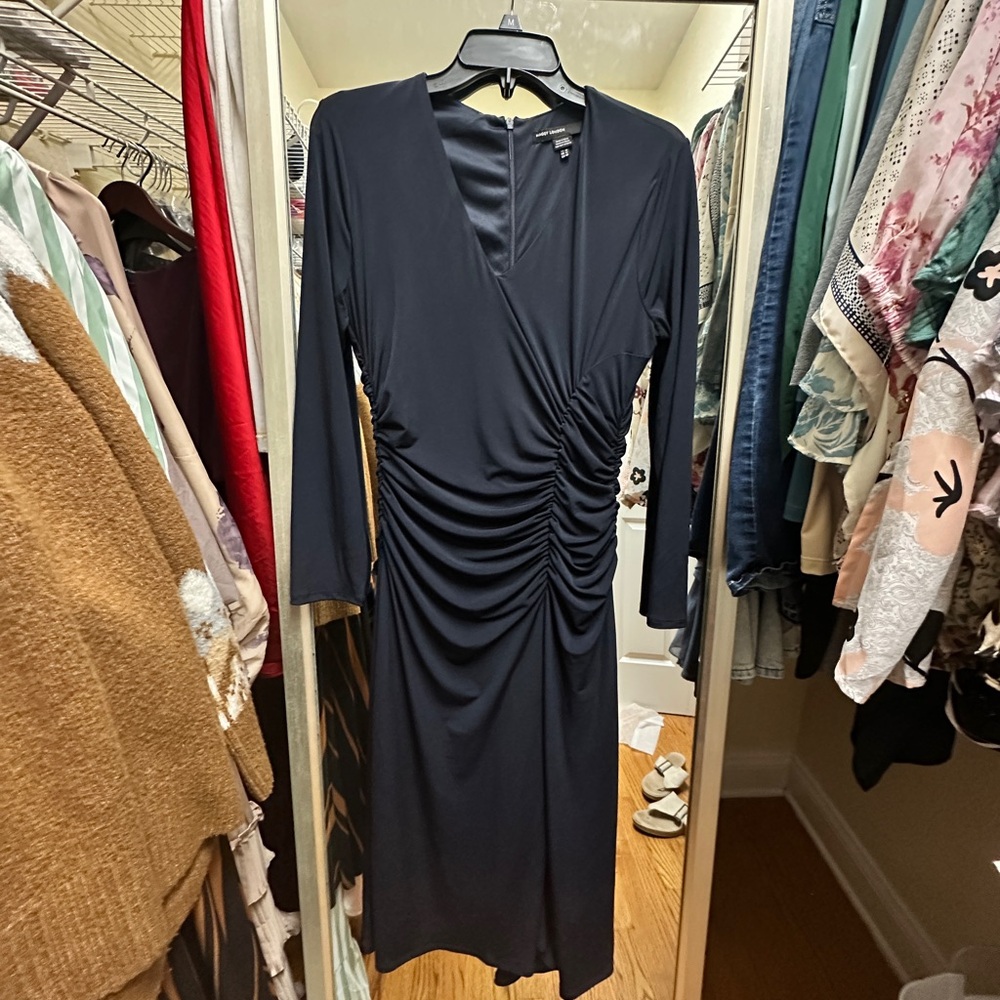 Maggy London Navy Blue Long Sleeve Dress